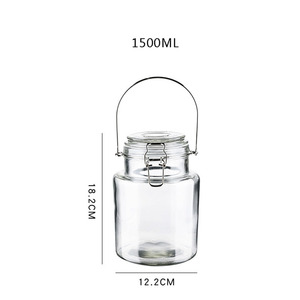 <span class=keywords><strong>Barattoli</strong></span> di Vetro Ermetici con <span class=keywords><strong>Chiusura</strong></span> Sigillata Bottiglia di Vino in Vetro Trasparente Grande Capacità 1500ml 2000ml 2500ml - Product Image 5