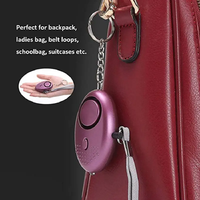 Mini Sirène Puissante Porte-clés d'Urgence SOS, Gadget de Sécurité, Alarme Personnelle d'Autodéfense avec Éclairage Nocturne 140dB pour la Sécurité et les Situations d'Agression
