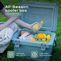 LIHENG Glacière isotherme portable 22L en PP pour camping, pique-nique, chasse - Étanche et rotomoulée