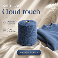 Fil à tricoter élastique, léger, durable et écologique en gros, style alpaga à poils longs 1/9 Nm