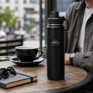 Flacon à vide de 750ml avec logo personnalisé bouteille thermos de gymnastique isolée bouteille <span class=keywords><strong>d</strong></span>'<span class=keywords><strong>eau</strong></span> en acier inoxydable pour l'école de sports de plein air - Product Image 2