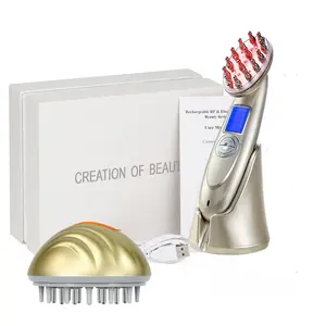 Peigne électrique haute fréquence pour la croissance des cheveux, brosse pour cuir chevelu, stimulation, dissolvant de pellicules, peigne