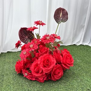 Camino de mesa floral largo, perfecto para bodas rústicas, banquetes y decoración de mesas para eventos. - Product Image 6