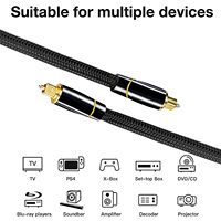 Câble audio numérique optique SPDIF CAT 3 de haute qualité avec connecteur platine, connecteurs métalliques, accessoires de connecteurs premium