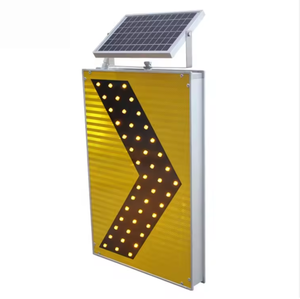 Signalisation de sécurité circulaire à LED solaire DaiMei pour allées photovoltaïques, avec avertissement lumineux clignotant et guidage routier - Product Image 1
