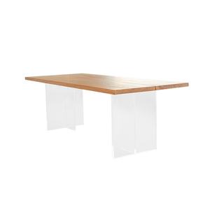 Mesa de Comedor de Madera Maciza de Roble Blanco Francés, Estilo Nórdico y Wabi-Sabi, Muebles para el Hogar Personalizables - Product Image 5