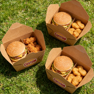 Fast Food Disposable Food Container Wholesale Eco Friendly Kraft Paper Takeaway Food <b>Storage</b> <b>Boxes</b> with Custom Logo - Product Image 5