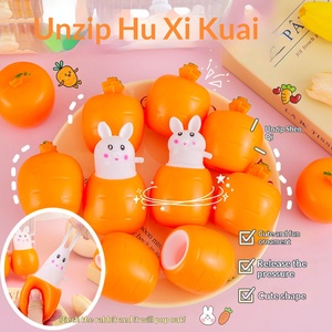 Carrot Rabbit Silicone & Plastic Squeezing Stress Relieving Toy for 5 to 7 Years <b>Old</b> <b>Mini</b> Squeezing Cup Little Rabbit Toy - Product Image 2