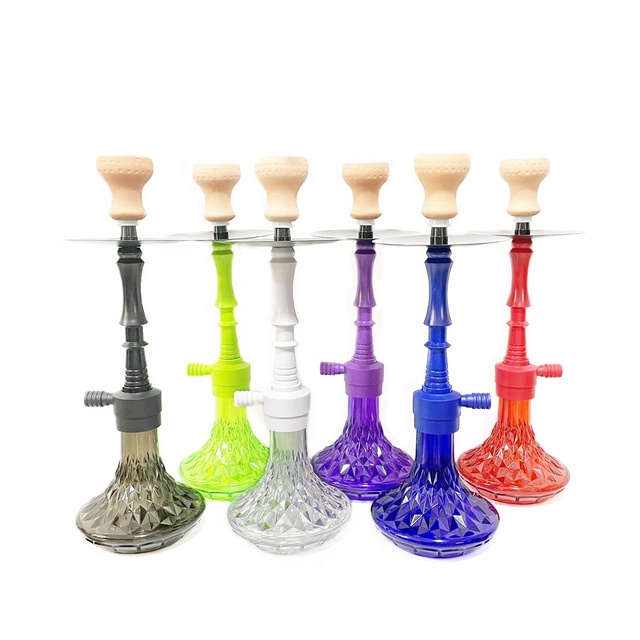 New Poretable Led Smoking Water Pipe Hookah Acrylic Plastic Shisha Pot Hookah Shesha Accessories