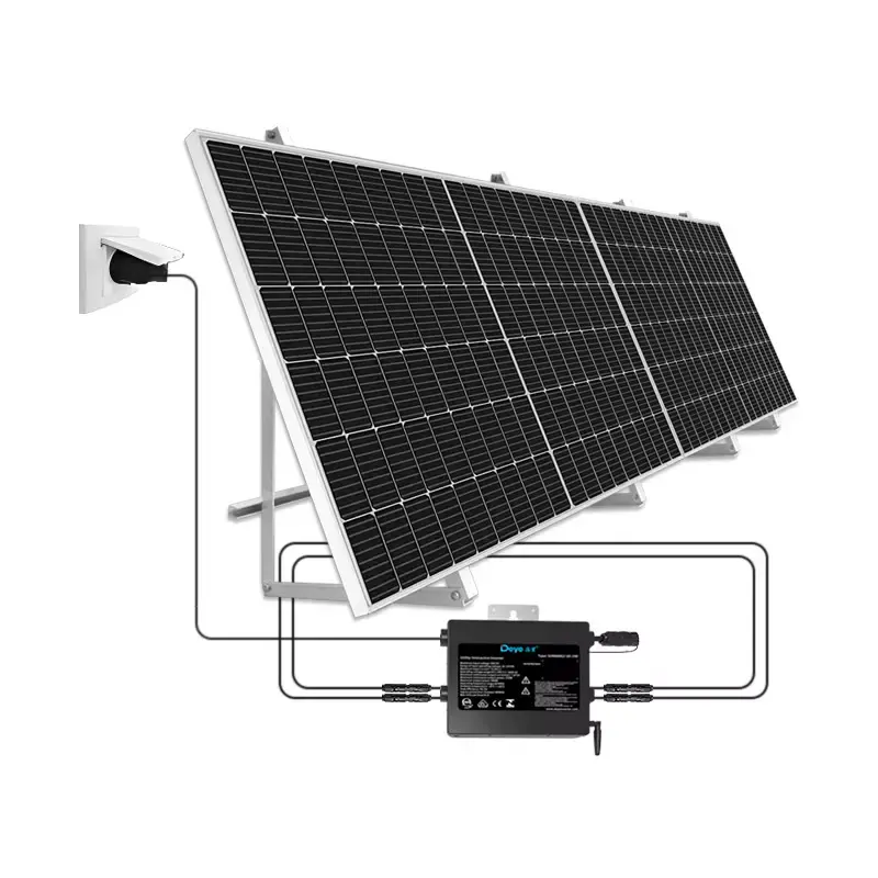 Micro solaire 300w 500w 600w 1000w onduleur sur réseau 1kw systèmes de secours d'alimentation plug and play système solaire de balcon