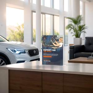 A5 A6 trong suốt L Shape rõ ràng Bảng hiển thị quảng cáo Acrylic giữ dấu hiệu cho Bảng thẻ, <span class=keywords><strong>menu</strong></span>, giá tag - Product Image 6