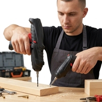 Perceuse sans fil à poignée ergonomique 12V DC à vitesse variable, fonctionnant sur batterie, avec poignée souple pour une fatigue réduite lors d'une utilisation prolongée