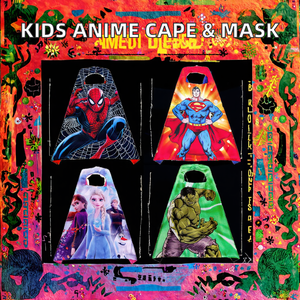 XJ Wholesale XINJIE XJ 3008 ชุดคลุมเด็กแบบ unisex ลายการ์ตูน <span class=keywords><strong>3</strong></span> มิติ ชุดคอสตูมซูเปอร์ฮีโร่ สไปเดอร์แมน เจ้าหญิง พร้อมหน้ากาก สำหรับเด็ก วันฮาโลวีน - Product Image 2