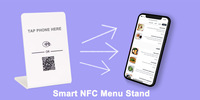 Tarjeta de Menú NFC con Impresión a Todo Color en Acrílico NTG 213 para Reseñas de Google