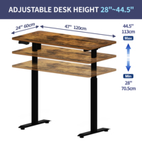 Bureau de travail professionnel réglable en hauteur, électrique, avec cadre de table élévateur