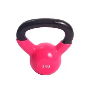 Atacado Ginásio Fitness Workout Pó Revestido Ferro Fundido Chaleira Bells Levantamento De Peso Kettlebell