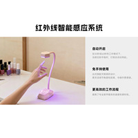 Lampe de séchage des ongles de style salon de manucure, en forme de lotus, à lumière bleue, alimentation USB, fonctionnement automatique ; séchage rapide des ongles, nouvelle arrivée