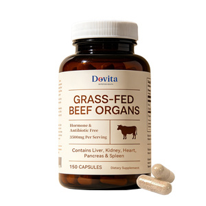 Cápsulas de Órganos de Res de Nueva Zelanda, Alimentada con Pasto, Deshidratadas y Liofilizadas (Hígado, Corazón, Riñón, Baço), con Certificación GMP - Product Image 3
