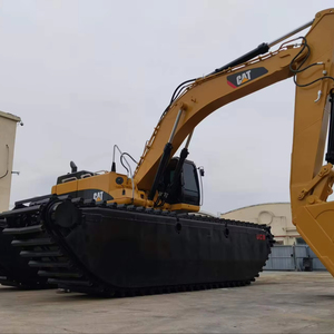 Excavatrice amphibie Caterpillar 349DL d'occasion de 50 tonnes à bras long pour le dragage marin lourd et les travaux fluviaux - Product Image 4