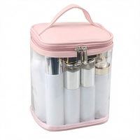 Trousse de Toilette et Maquillage Transparente en PVC à Fermeture Éclair, Anti-éclaboussures, Format M, Style Simple, Idéale pour les Voyages – Nouveauté Transfrontalière Très Demandée