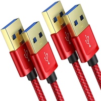 Kabel USB USB3.0 3.0, Kabel Data USB Male Ke Male untuk Kotak Drive Hard Disk