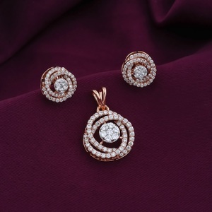 Conjunto de Colgante de Diamante Moissanite de Lujo con Piedra de Color Blanco, Claridad y Brillo VVS, para Mujer, Joyería para Fiestas y Eventos Nocturnos - Product Image 2