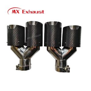 <span class=keywords><strong>Prix</strong></span> de gros MX 93mm Double Sortie Fibre de Carbone Acier Inoxydable Embouts de Pot d'Échappement pour Modification <span class=keywords><strong>BMW</strong></span> Série M X - Product Image 3
