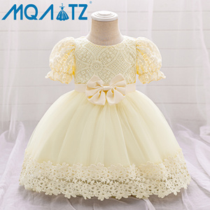 MQATZ in pizzo da bambina abito da principessa a maniche corte per bambini compleanno neonato abito L2168XZ - Product Image 3