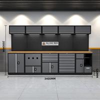 Armoire de rangement modulaire multifonctionnelle pour garage, en acier laminé à froid robuste, avec coffre à outils combiné et chariot à outils mobile, OEM