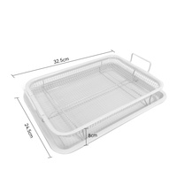 Plateau à friandises en cuivre antiadhésif, plateau de cuisson en maille pour four, panier à chips croustillantes, outil de cuisson