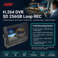 Moniteur de recul JMK IPS tactile HD 1080P 7 pouces avec clés DVR SD pour camions, bus, logistique, véhicules commerciaux, affichage quadruple, vente en gros en stock