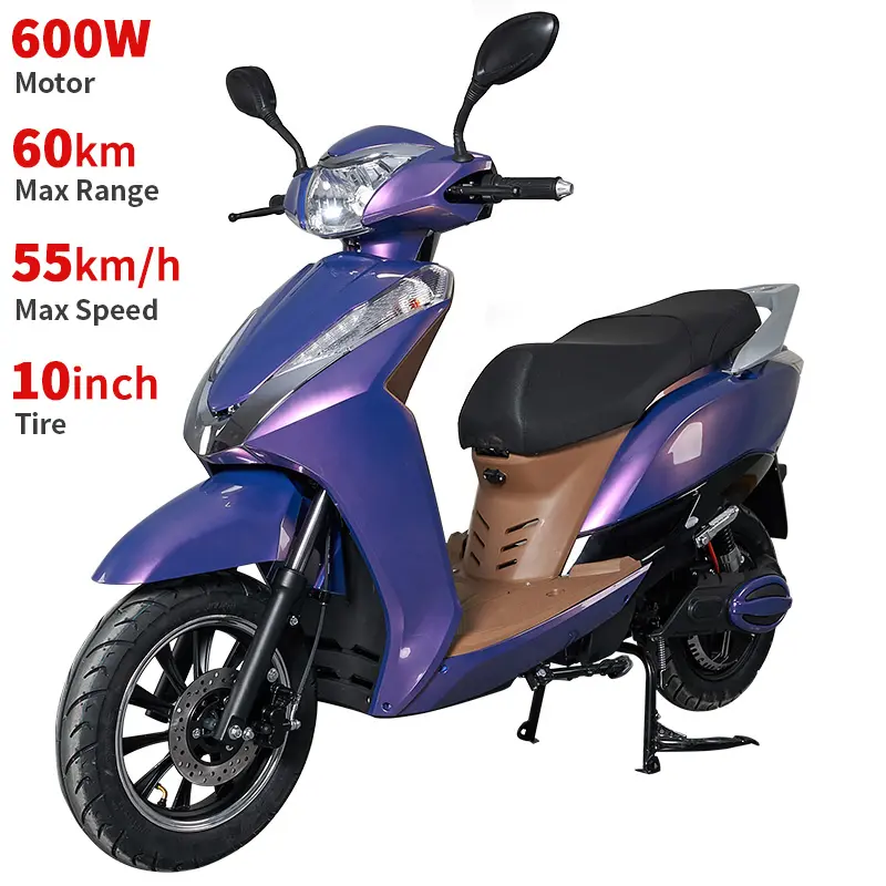 Yüksek kalite ile sıcak satış elektrikli moped 10 inç lastik elektrikli yetişkin motosiklet