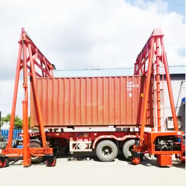 Container Lifting Equipment 20ft 40ft Mobile Portable Lift Shipping Container Gantry Crane for Sale