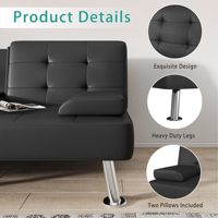 Fauteuil en Cuir Multifonctionnel au Design Moderne, Canapé-Lit Pliant, Canapé Rembourré Gonflable en Gros pour Chambre et Salon