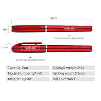 Stylo à bille en plastique rétractable de haute qualité avec logo personnalisé en gros 0.5mm de largeur d'écriture stylos gel promotionnels à faible quantité minimale de commande