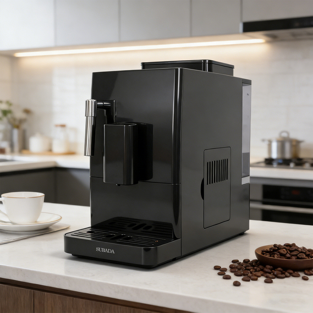 Full Automatic Coffee Maker Machine 1350W High Pressure Coffee Maker DIY Latte Cappuccino Digital Control Panel