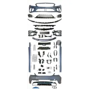 奔驰W205 C级2015-2020升级C43 AMG的高品质车身套件，带前脸和后保险杠