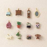 Pendentif en cuivre PVD18 Or 18 carats pour bijoux, lampe de table, armoire, canapé, lit, collier DIY, accessoires quotidiens