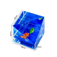 Bloc de plastique acrylique flottant de 65 mm pour liquides, presse-papiers, souvenir, cadeau d'affaires, décoration intérieure