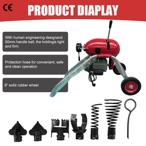 Equipaggiamento per la pulizia di precisione per la casa pesante tubo di scarico cavo flessibile serpente sclogger Kit di scarico manuale serpente per vasca da bagno WC - Product Image 1