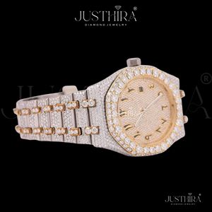 Indian Exporter Classic Moissanite Diamond Quartz <b>Watch</b> <b>Men</b> Luxury Business Style Scratch Resistant <b>Watch</b> Available <b>For</b> Sale - Product Image 3