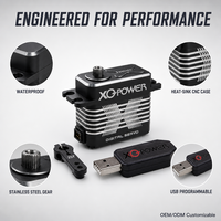 Servomoteur Monster Truck XQ-POWER XQ-S8045D 45KG sans noyau, étanche, couple élevé, boîtier en aluminium CNC, 8.4V, pour Crawler RC, vente en gros