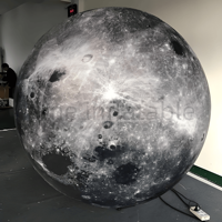 Ballon lunaire géant gonflable en PVC de 3m, 4m, 5m, 6m avec LED pour fête sur le thème de l'espace, planètes gonflables, ballon lunaire gonflable