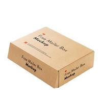 Caja de Papel Kraft Personalizada con Impresión de Logotipo Negro, Caja de Envío Corrugada Ecológica, Caja de Embalaje Plegable para Regalos