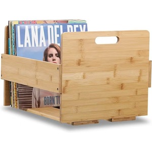 Bamboo Portable <b>Shelf</b> For Home <b>Desktop</b> Office Record Holder Single Layer Wooden Magazine Organizer - Product Image 5