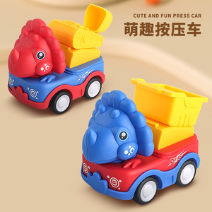 Appuyez et partez friction en plastique <span class=keywords><strong>dessin</strong></span> <span class=keywords><strong>animé</strong></span> mignon dinosaure ingénieur de course friction jouet véhicule jouet <span class=keywords><strong>camion</strong></span> de construction - Product Image 4