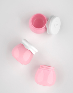 10g Small Empty Fruit shape Plastic Pink Clear Skin Care Lip Scrub Container Jars Cosmetic Packaging