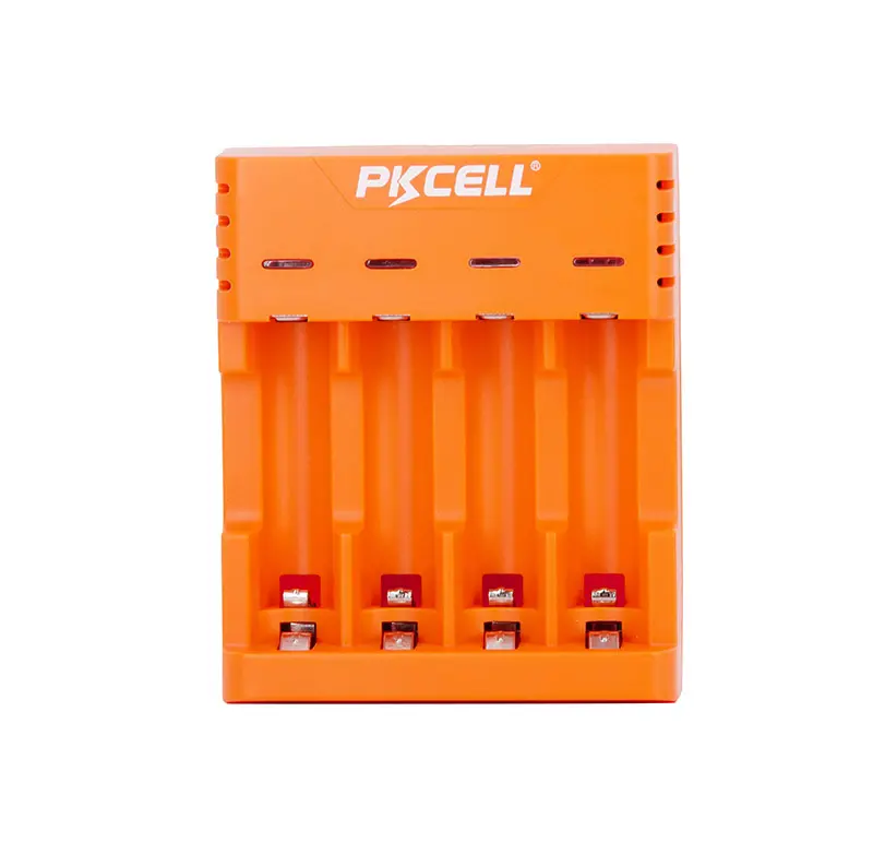 PKCELL Brand Nimh AA AAA Size Portable Fast Battery Charger 4 Slot USB Cable Model 8146 Cylindrical Battery Charger