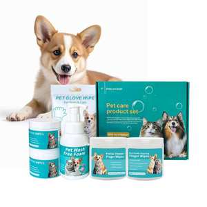 Wholesale Huyo Eco-Friendly Pet Body Cleaning Care Kit Dog Tooth Ear Eye Cleaning Finger Wipes Safe Natural Grooming Set - Product Image 1