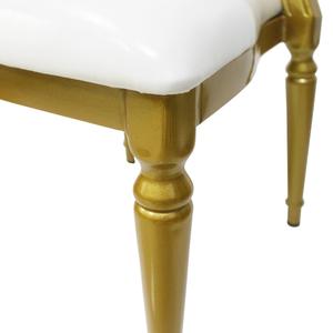 Vente en gros de chaises empilables Loui <span class=keywords><strong>Ghost</strong></span> en aluminium doré, salle à manger en acrylique transparent, restaurant français, banquet, mariage, événements, emballés en métal - Product Image 4